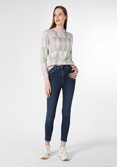 Image de 760 Diana Pantalon Bleu En Skinny Fit Femme