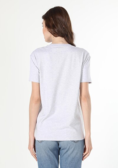 Image de T-shirt À Manches Courtes Gris Femme