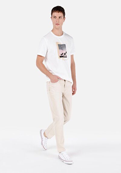 Image de 046 Marco Pantalon Denim Düz Paça Medium Rise En Loose Straight Fit Homme