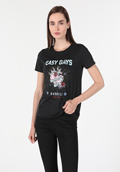 Afficher les détails de T-shirt À Manches Courtes Anthracite   Femme