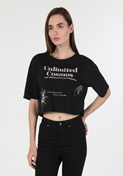 Image de T-shirt À Manches Courtes Noir Femme