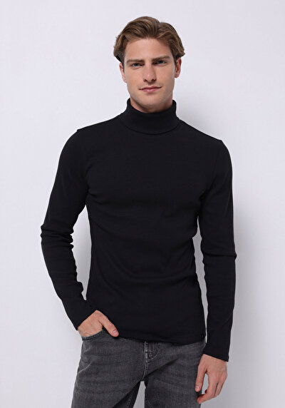 Afficher les détails de T-shirt À Manches Longues Marine Slim Fit  Homme