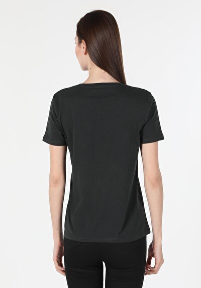 Afficher les détails de T-shirt À Manches Courtes Anthracite   Femme