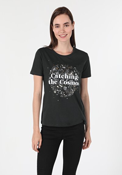 Image de T-shirt À Manches Courtes Anthracite Femme