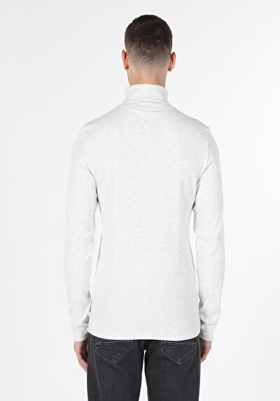 Image de T-shirt À Manches Longues Vert Foncé Slim Fit  Homme