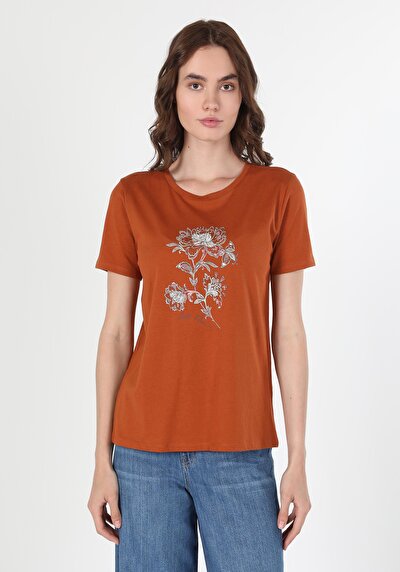 Image de T-shirt À Manches Courtes Rouge   Femme