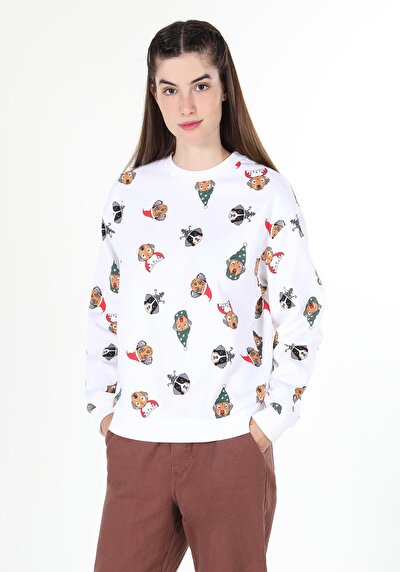 Afficher les détails de Pull-over Blanc Regular Fit  Femme