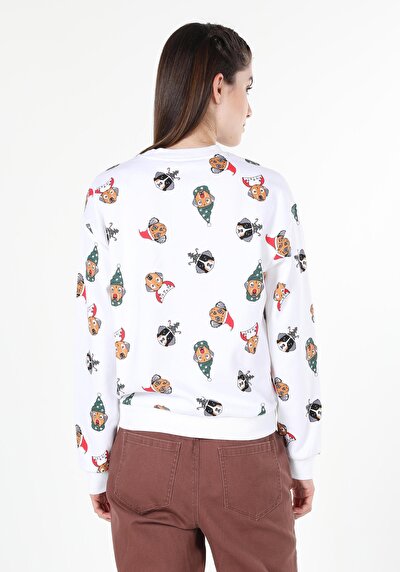 Afficher les détails de Pull-over Blanc Regular Fit  Femme