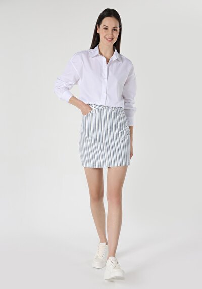 Image de Chemise À Manches Longues Blanc Relaxed Fit   Femme