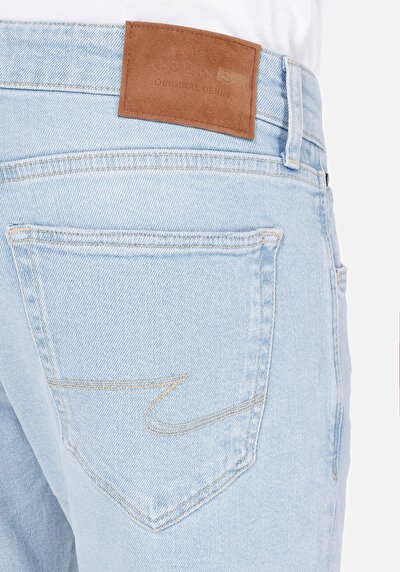 Afficher les détails de 041 Danny Pantalon En Jean Bleu   Slim Fit Homme