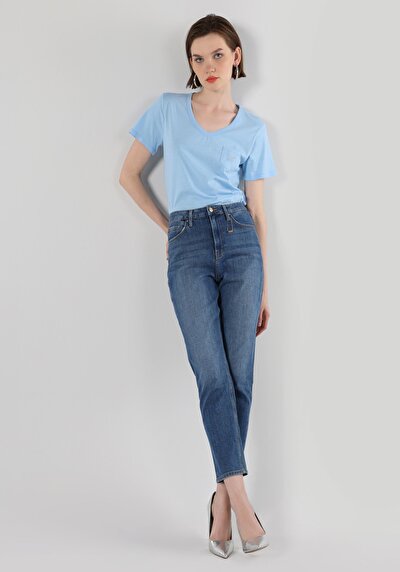 Afficher les détails de 891 Maya Pantalon Denim   En  Slim Fit Femme
