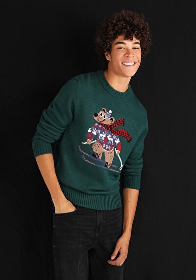 Image de Pull Vert Regular Fit   Homme