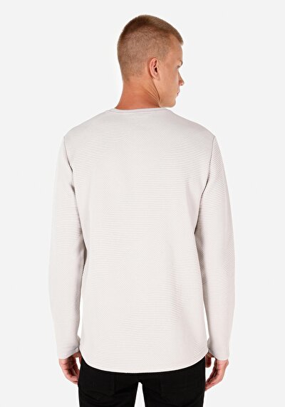 Image de T-shirt À Manches Longues Gris Regular Fit  Homme