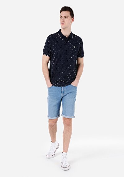 Image de Short Bleu Slim Fit Homme