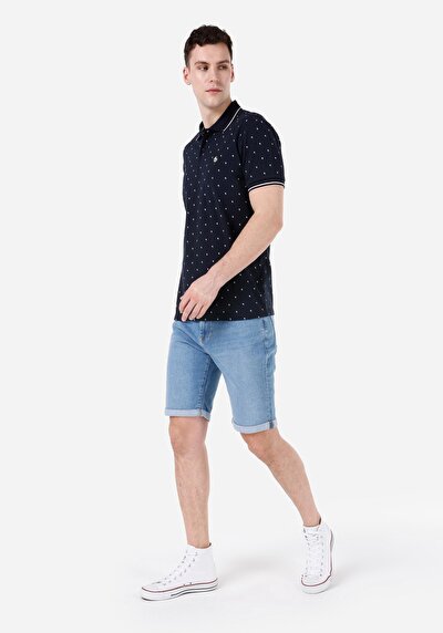 Afficher les détails de Short Bleu Slim Fit Homme