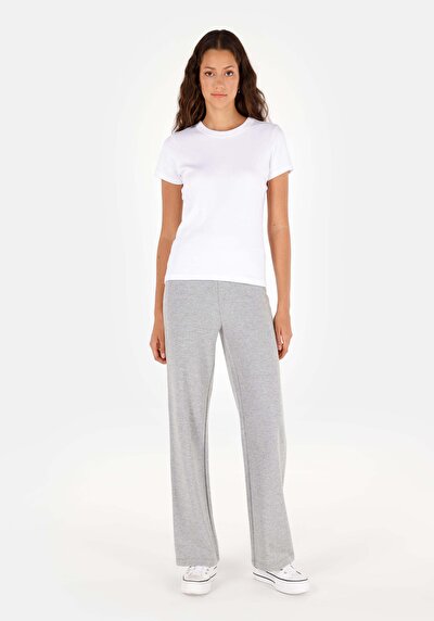 Afficher les détails de Pantalon De Survêtement Gris Regular Fit Femme