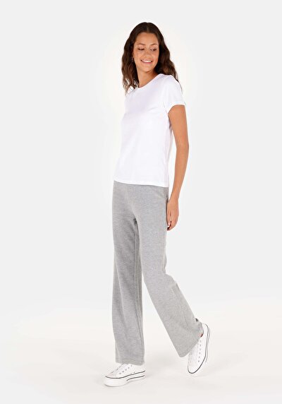 Afficher les détails de Pantalon De Survêtement Gris Regular Fit Femme