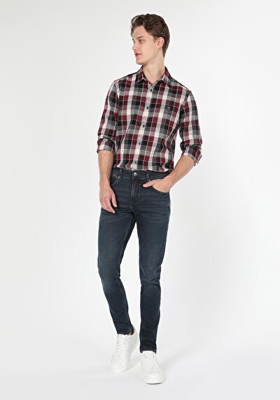 Image de 041 Danny Pantalon Bleu Foncé Slim Leg  En  Slim Fit Homme