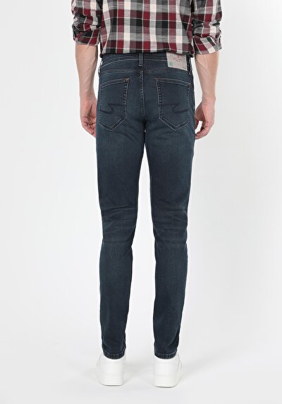 Image de 041 Danny Pantalon Bleu Foncé Slim Leg En Slim Fit Homme