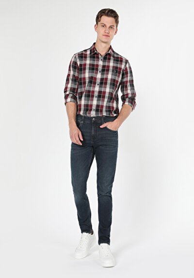 Image de 041 Danny Pantalon Bleu Foncé Slim Leg  En  Slim Fit Homme