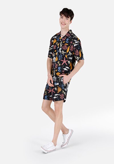 Image de Short De Bain Noir Regular Fit  Homme