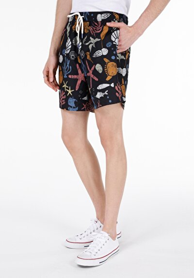 Image de Short De Bain Noir Regular Fit  Homme