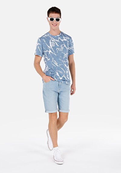 Image de Short Bleu Slim Fit Homme