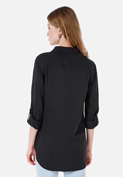 Image de Chemise À Manches Longues Anthracite Regular Fit Femme
