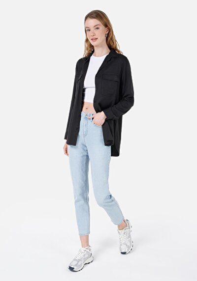 Afficher les détails de Chemise À Manches Longues Anthracite Regular Fit   Femme