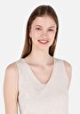 thumb-Afficher les détails de Tricot Ecru Slim Fit  Femme