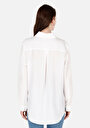 thumb-Afficher les détails de Chemise À Manches Longues Blanc Regular Fit Rayé Ratière Femme