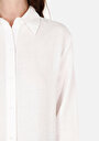 thumb-Afficher les détails de Chemise À Manches Longues Blanc Regular Fit Rayé Ratière Femme