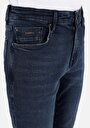 thumb-Afficher les détails de 041 Danny Pantalon Bleu Foncé Slim Leg Low Rise En Jean Slim Fit Homme