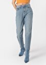 thumb-Afficher les détails de 896  Maria Pantalon Bleu   En  Mom Fit Femme