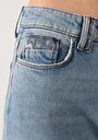 thumb-Afficher les détails de 896  Maria Pantalon Bleu   En  Mom Fit Femme