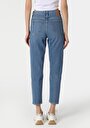 thumb-Afficher les détails de 896  Maria Pantalon Bleu   En  Mom Fit Femme