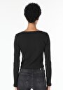 thumb-Afficher les détails de T-shirt À Manches Longues Noir Slim Fit  Femme