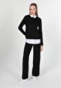 thumb-Afficher les détails de Pull Noir Slim Fit Manches Longues  Femme