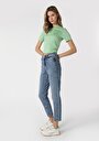 thumb-Afficher les détails de 896  Maria Pantalon Bleu   En  Mom Fit Femme