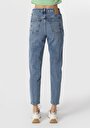 thumb-Afficher les détails de 896  Maria Pantalon Bleu   En  Mom Fit Femme