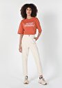 thumb-Afficher les détails de Pantalon Ecru Straight Leg  En  Baggy Fit Femme