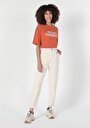 thumb-Afficher les détails de Pantalon Ecru Straight Leg  En  Baggy Fit Femme