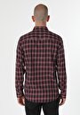thumb-Afficher les détails de Chemise À Manches Longues Rouge Regular Fit Plaid Flanelle Homme
