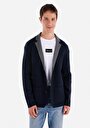 thumb-Afficher les détails de Cardigan Tricot Marine  Homme