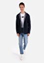 thumb-Afficher les détails de Cardigan Tricot Marine  Homme