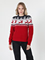 thumb-Afficher les détails de Pull Rouge Slim Fit   Femme