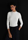 thumb-Afficher les détails de T-shirt À Manches Longues Blanc Slim Fit  Femme