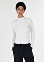 thumb-Afficher les détails de T-shirt À Manches Longues Blanc Slim Fit  Femme