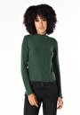 thumb-Afficher les détails de T-shirt À Manches Longues Vert Slim Fit  Femme