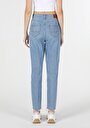 thumb-Afficher les détails de 896  Maria Pantalon Bleu Tapered Leg  En  Mom Fit Femme